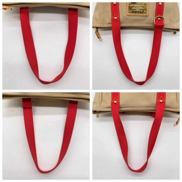Authentic Louis Vuitton Antigua Red Caba MM W/Box Tote Bag - Picture 11 of 15